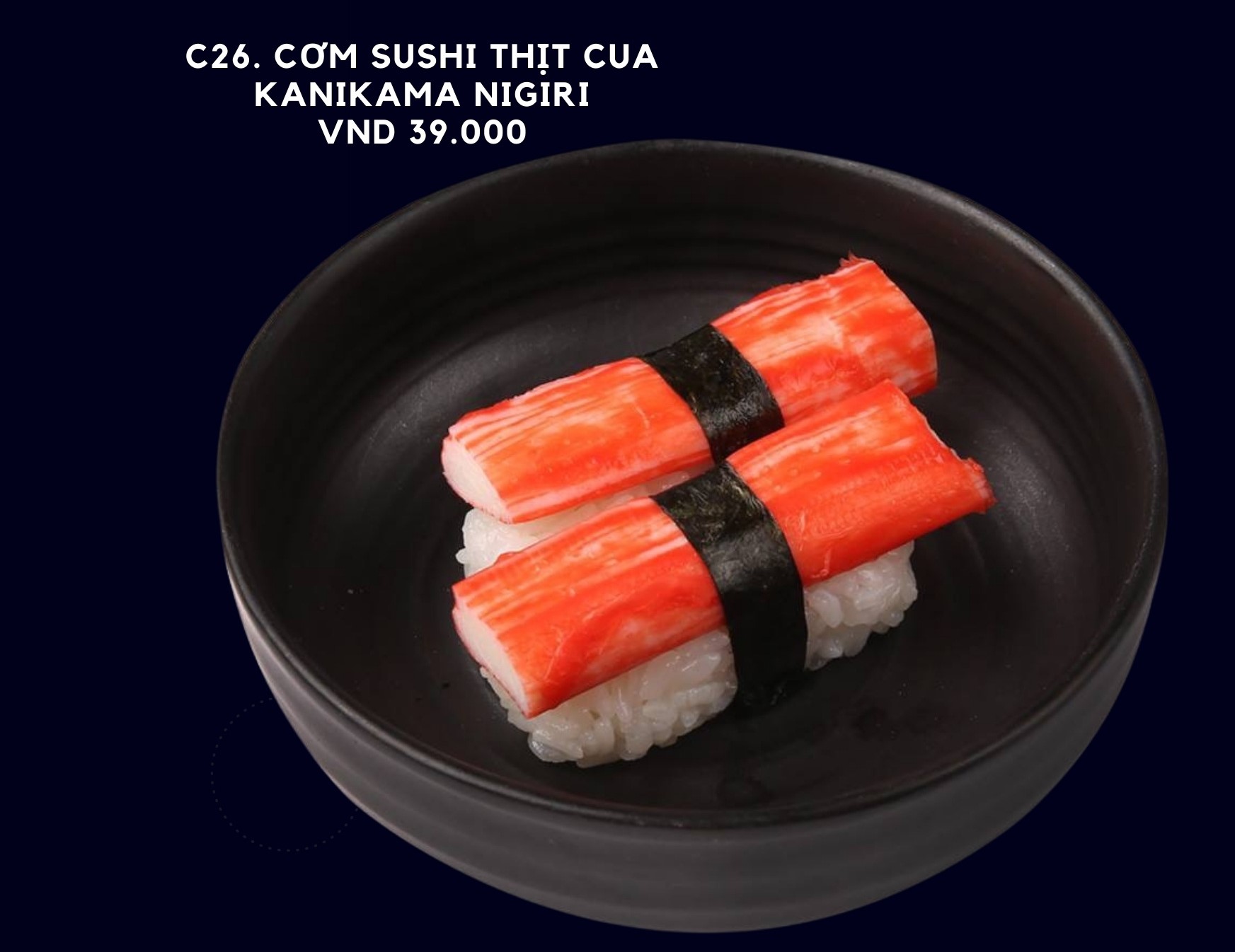 C26. Cơm sushi thịt cua Kanikama nigiri